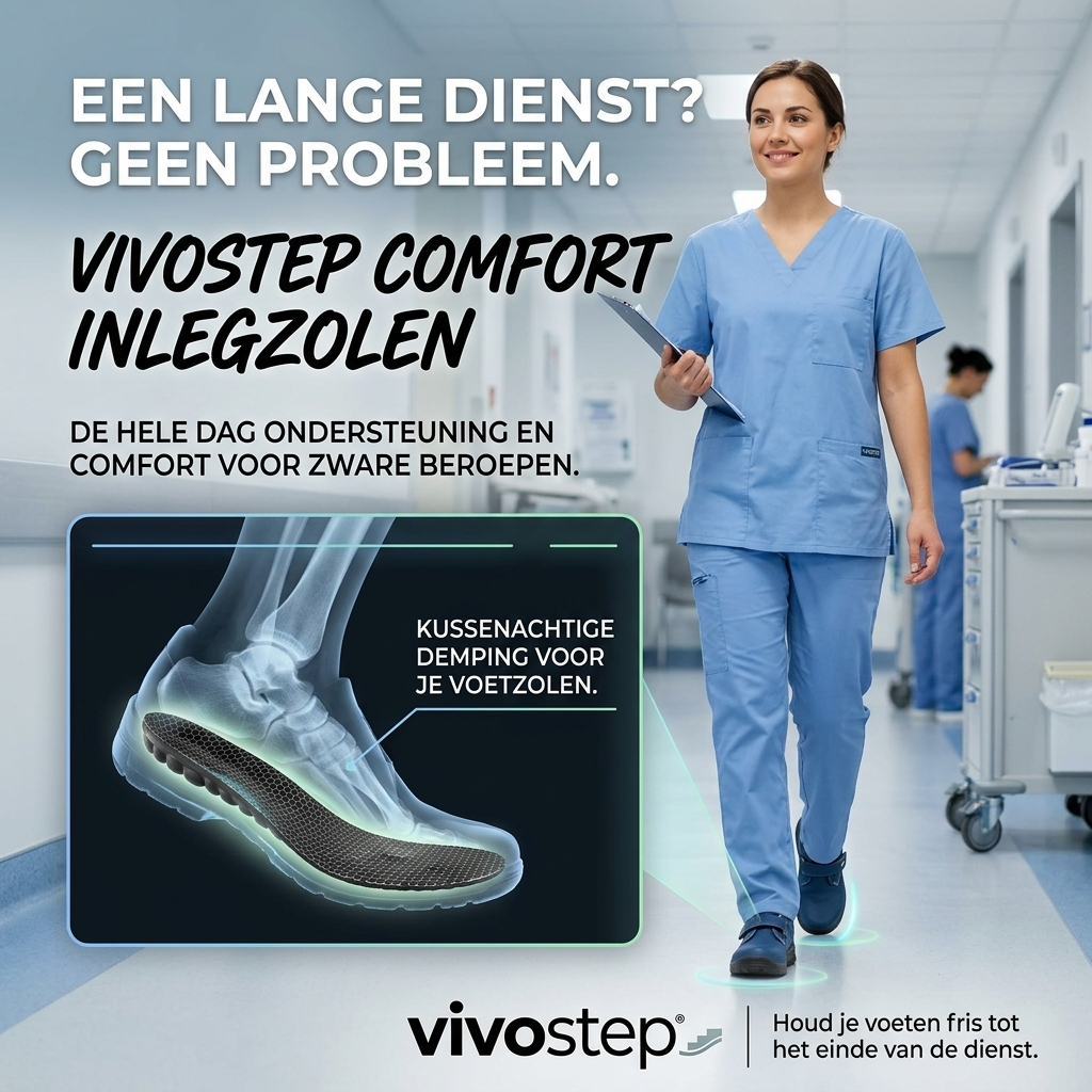VivoStep™ Comfort Inlegzolen – Minder vermoeide voeten bij elke stap.